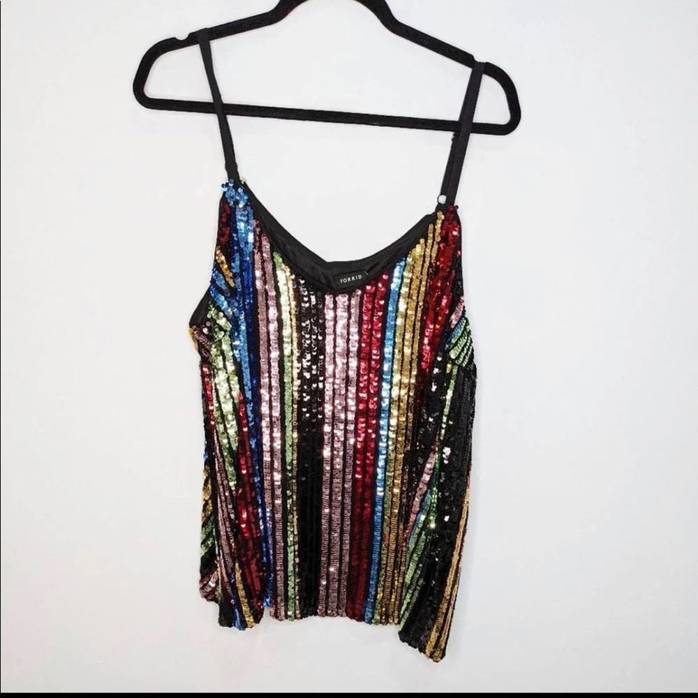 New without tags Torrid Plus Size Rainbow Sequin Tank Top 2 2X 18/20